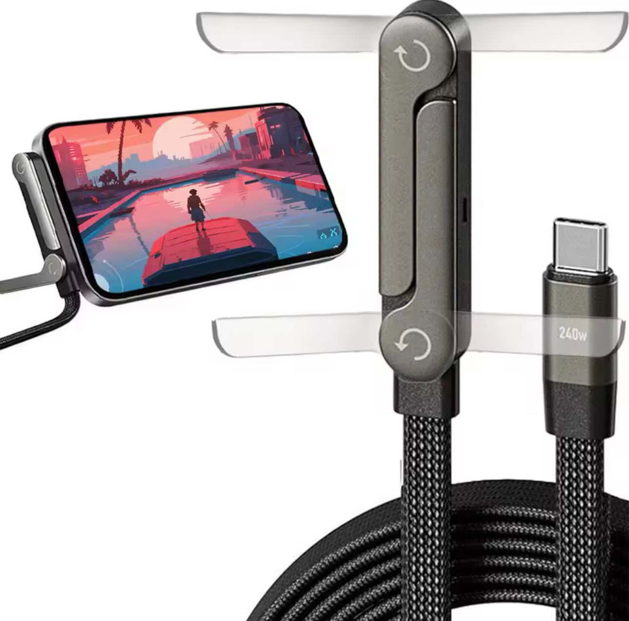 240W Fast Charging & Foldable Phone Stand Holder.